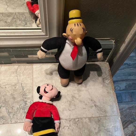 VTG 2000 Popeye's Wimpy Doll & 1999 Olive Oil Plush Doll Collectibles - Picture 2 of 7